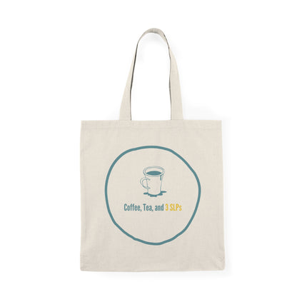 Coffee, Tea, and 3 SLPs Logo Tote Bag