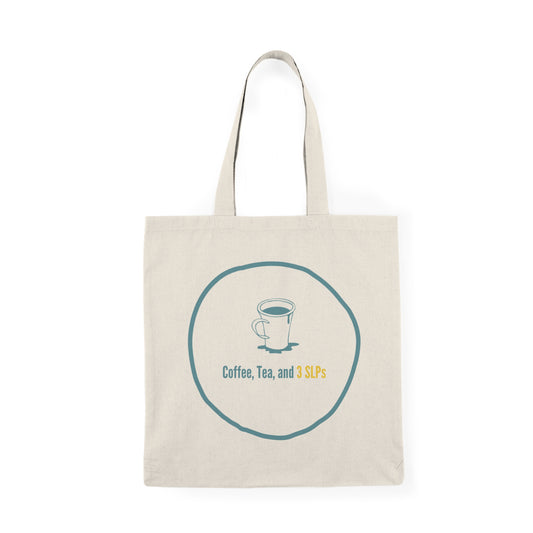 Coffee, Tea, and 3 SLPs Logo Tote Bag