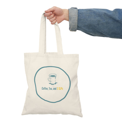 Coffee, Tea, and 3 SLPs Logo Tote Bag