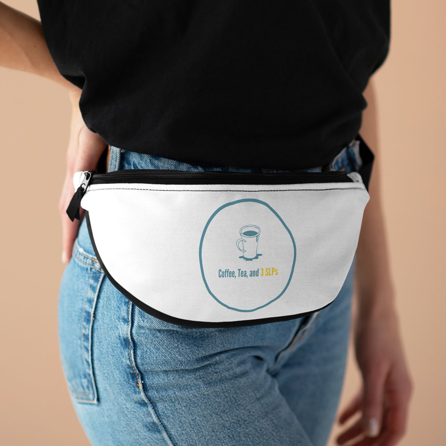 CT and 3 SLPs Original White Logo Fanny Pack