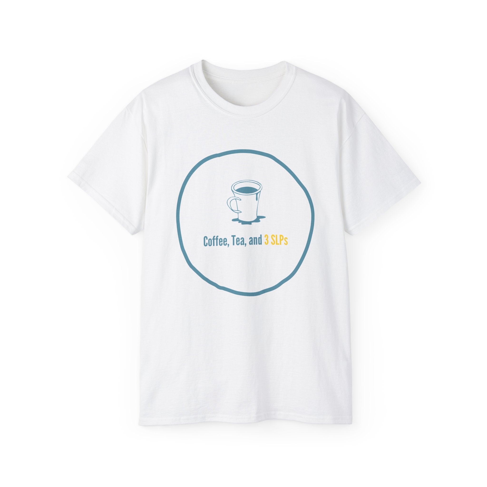 coffee-tea-and-3-slps-logo-ultra-cotton-tee